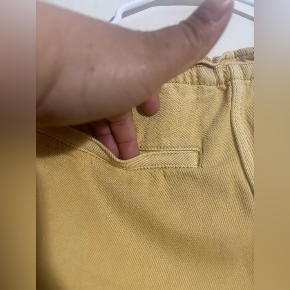 Anthropologie Pilcro Denim Yellow Beige High-Waisted Skirt Size Small - Picture 4 of 8